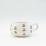 El İşlemesi Tasarım Seramik Kupa ve Tabak Seti - %100 El Yapımı Sanat