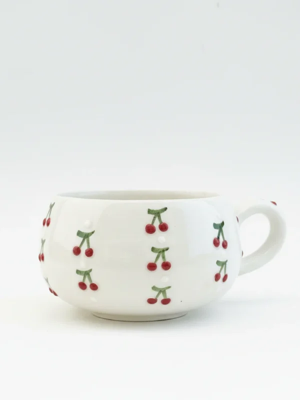 El İşlemesi Tasarım Seramik Kupa ve Tabak Seti - %100 El Yapımı Sanat