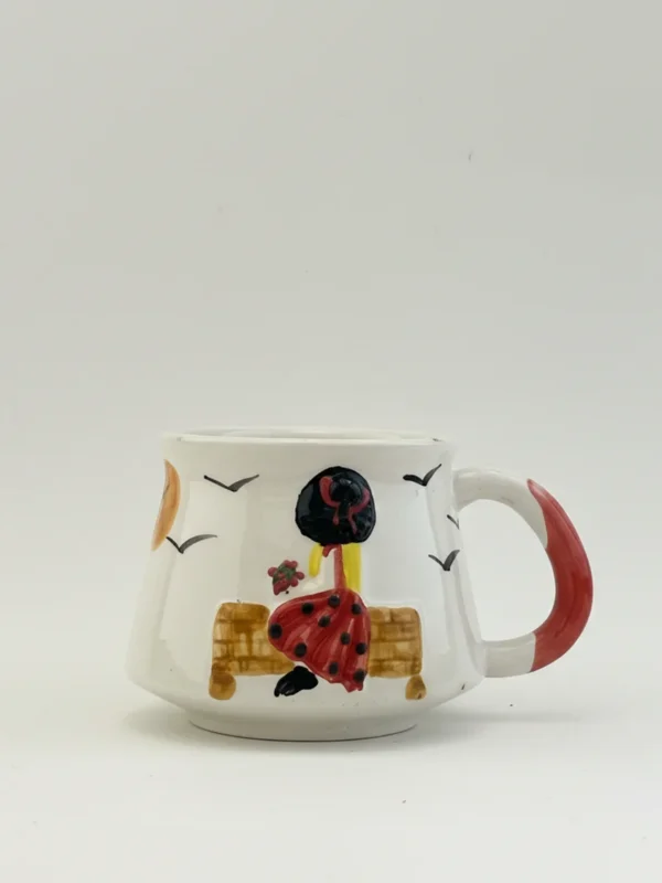 El İşlemesi Tasarım Seramik Kupa ve Tabak Seti - %100 El Yapımı Sanat