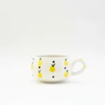 Busanat Özel Tasarım El Yapımı Seramik Kahve bardağı ve Tabağı - Modern Sanat Serisi