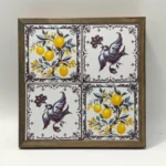 Busanat Karo Baskılı Ahşap Tasarım Kutu – El İşçiliği Dekoratif Saklama Kutusu