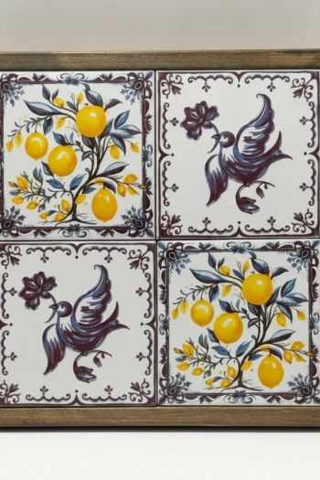 Busanat Karo Baskılı Ahşap Tasarım Kutu – El İşçiliği Dekoratif Saklama Kutusu