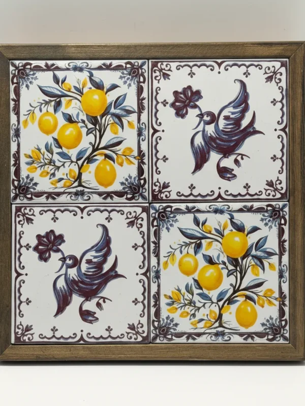 Busanat Karo Baskılı Ahşap Tasarım Kutu – El İşçiliği Dekoratif Saklama Kutusu