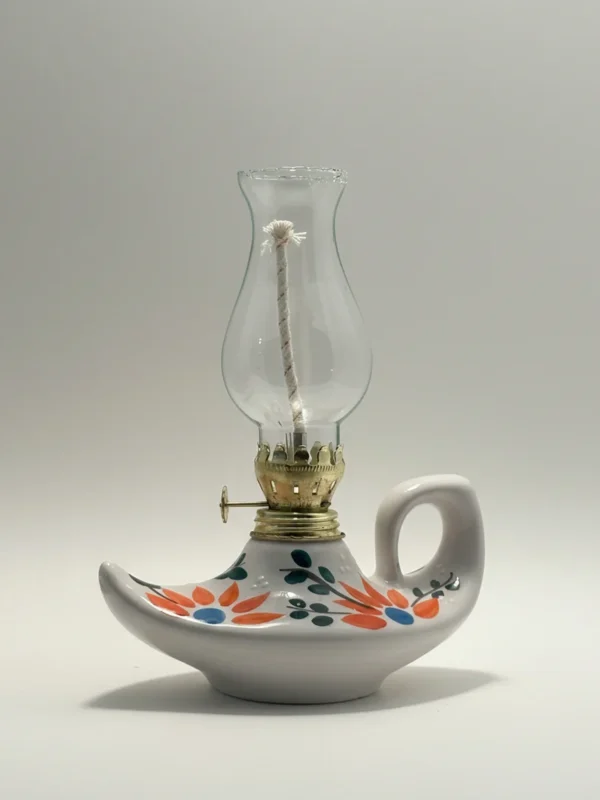 Nostaljik El Yapımı Cam Gaz Lambası – Dekoratif Retro Aydınlatma