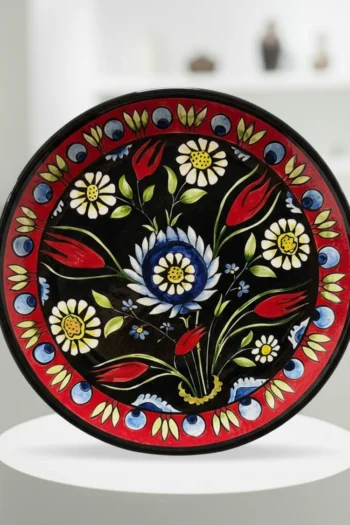 El İşçiliği Özel Tasarım Dekoratif Çini Tabak - Busanat Sanat Koleksiyonu