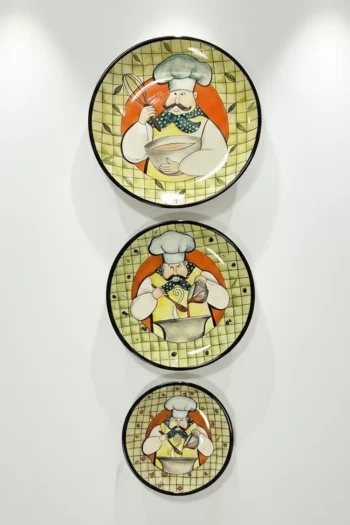 Busanat El Yapımı Tasarım 3’lü Dekoratif Tabak Seti – Özel İşçilikli Duvar ve Masa Aksesuarı