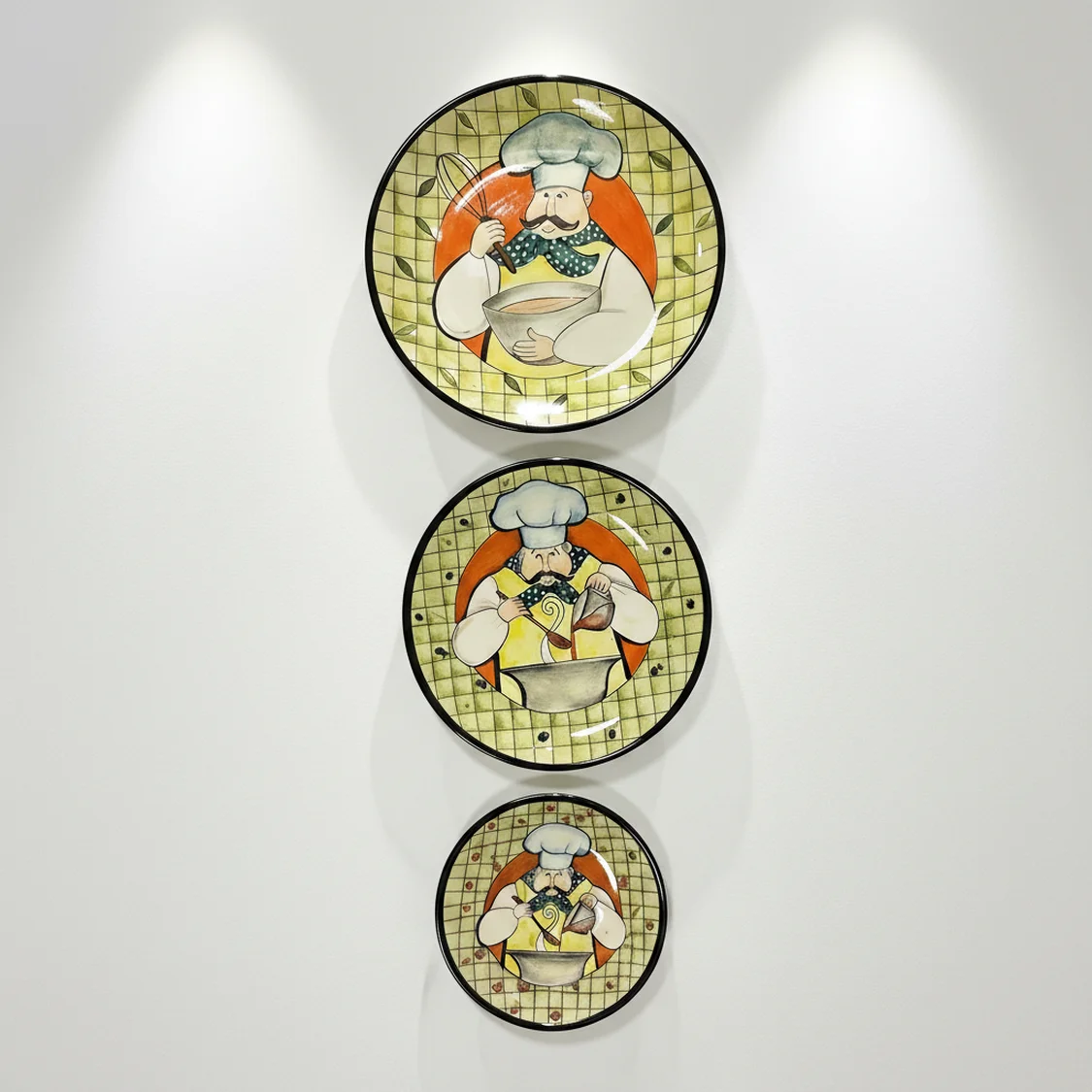 Busanat El Yapımı Tasarım 3’lü Dekoratif Tabak Seti – Özel İşçilikli Duvar ve Masa Aksesuarı