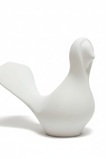 Modern Seramik Kuş Figürü - Boyamaya Hazır Bisküvi (1050°C Pişirime Uygun)