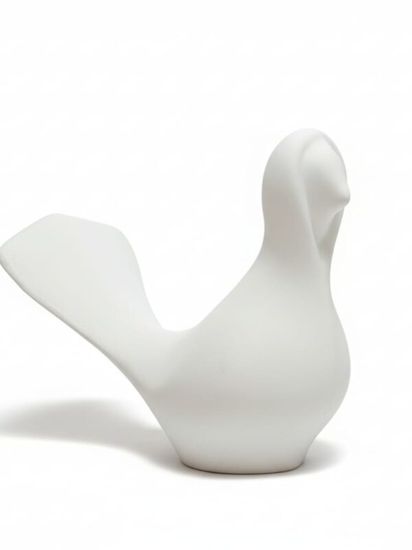 Modern Seramik Kuş Figürü - Boyamaya Hazır Bisküvi (1050°C Pişirime Uygun)