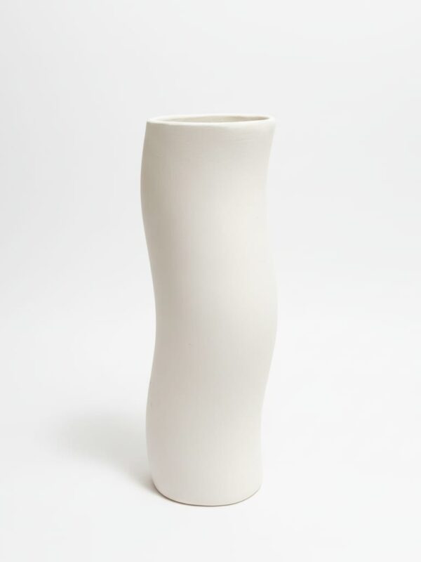 Sır Altı Boyamaya Uygun El Yapımı Çini Vazo - 900-950°C Pişirim