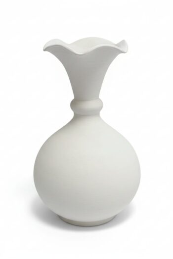 El Yapımı Torna Çini Vazo Bisküvi