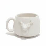 2 Boyutlu Tasarım Seramik Boyama Kupası - 1050°C Sır Pişirimine Uygun (Bisküvi Ürün)