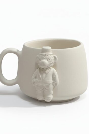 2 Boyutlu Tasarım Seramik Boyama Kupası - 1050°C Sır Pişirimine Uygun (Bisküvi Ürün)