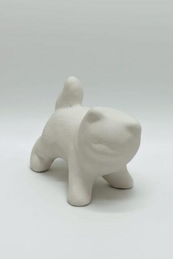 El Yapımı Modern Seramik Kedi Figürlü Biblo