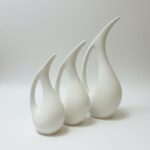 El Yapımı 3’lü Pelikan Çini Vazo Seti