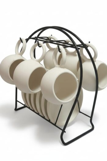 6'lı El Yapımı Seramik Kahve Fincanı Seti