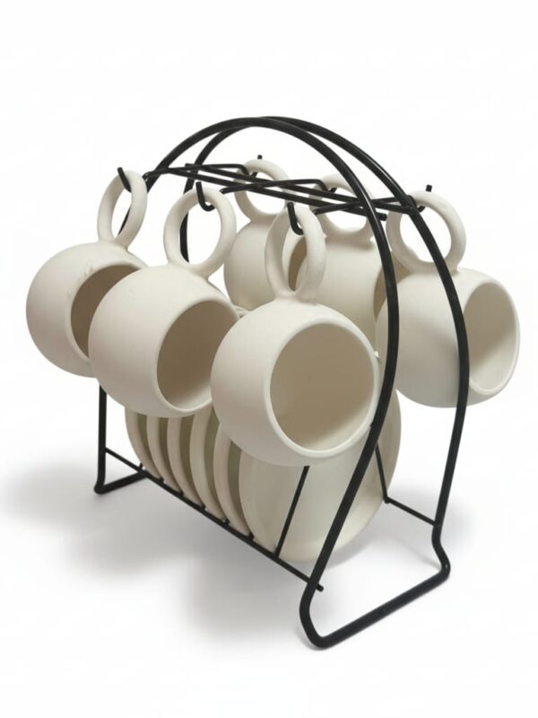 6'lı El Yapımı Seramik Kahve Fincanı Seti