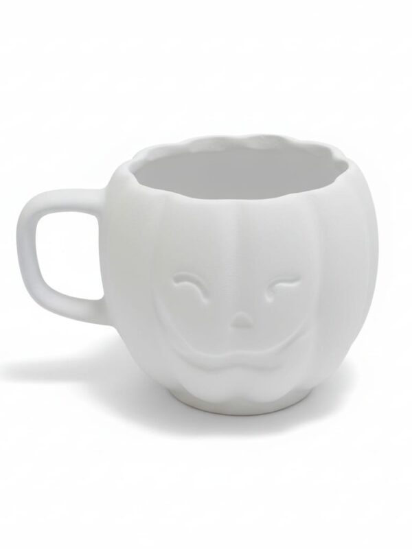 Bal Kabağı Desenli Seramik Kupa Bisküvi