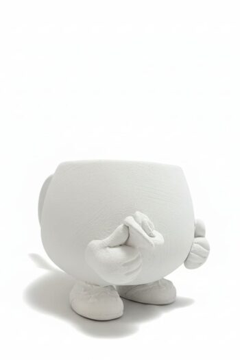 El Yapımı Ayaklı ve Elli Seramik Kupa - Boyanabilir Bisküvi Seramik Fincan