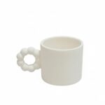 Boncuk Detaylı Seramik Pisküvi Kupa – Boyanabilir Seramik Formu