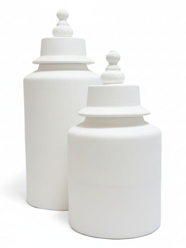 Çini Boyamaya Uygun Kapaklı Seramik Küp Bisküvi - 900-950°C Pişirime Hazır