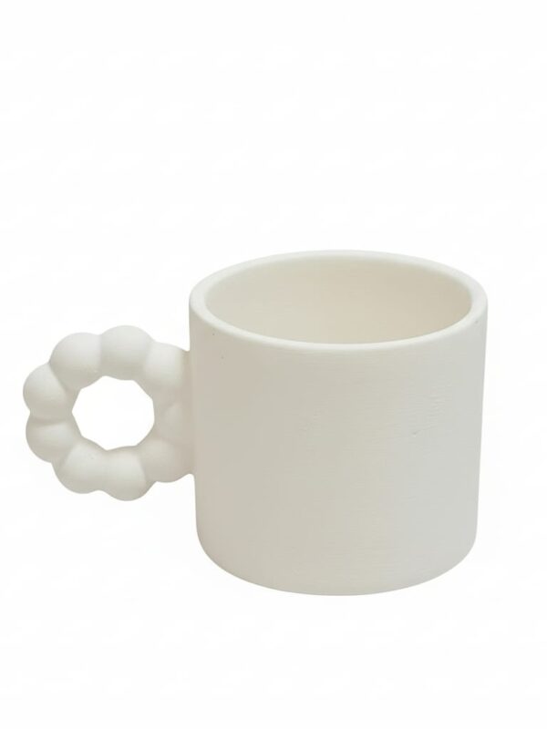 Boncuk Detaylı Seramik Pisküvi Kupa – Boyanabilir Seramik Formu