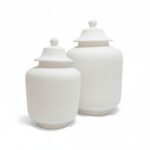 Seramik Bisküvi Kapaklı bal Küp - Boyanabilir Dekoratif Saklama Kabı (Ham Seramik)