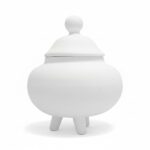 3 Ayaklı Kapaklı çini Kase - Dekoratif Bisküvi ve Sunum Kabı