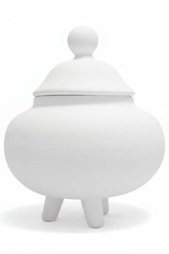 3 Ayaklı Kapaklı çini Kase - Dekoratif Bisküvi ve Sunum Kabı