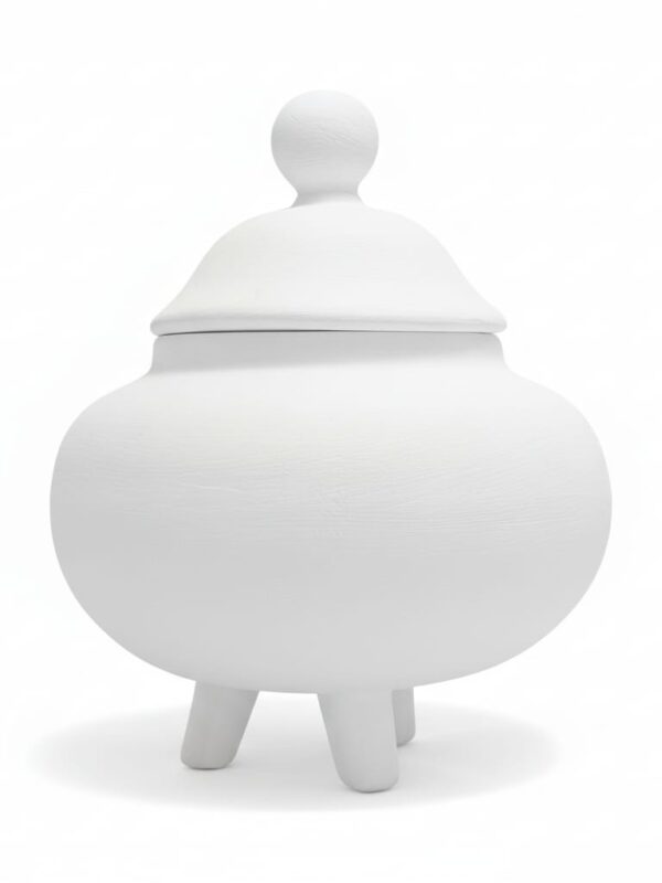 3 Ayaklı Kapaklı çini Kase - Dekoratif Bisküvi ve Sunum Kabı