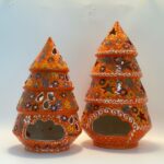 Özel Tasarım İkili Seramik Mumluk Seti